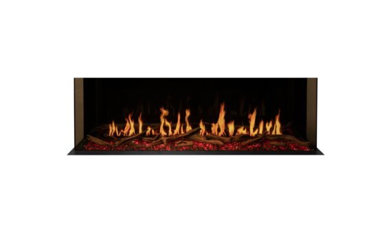 Motion 60 Electric Fireplace - Electric / Black / Orange Flame by EcoSmart Fire