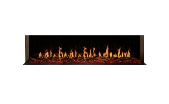 Motion 76 Electric Fireplace - Electric / Black / Orange Flame by EcoSmart Fire