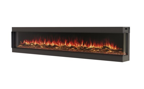 Switch 120 Electric Fireplace - Electric / Black / Orange Flame by EcoSmart Fire