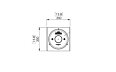 Pop 3L Designer Fireplace - Technical Drawing / Top by EcoSmart Fire