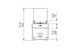 Pop 3L Designer Fireplace - Technical Drawing / Front by EcoSmart Fire