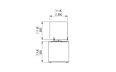 Pop 3L Designer Fireplace - Technical Drawing / Side by EcoSmart Fire