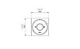Pop 8L Designer Fireplace - Technical Drawing / Top by EcoSmart Fire