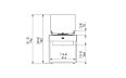 Pop 8L Designer Fireplace - Technical Drawing / Front by EcoSmart Fire