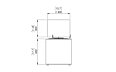 Pop 8L Designer Fireplace - Technical Drawing / Side by EcoSmart Fire