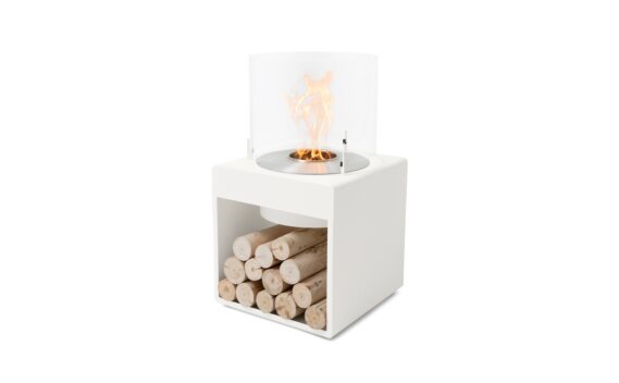 Pop 8L Designer Fireplace - Ethanol / White / *Logs not included by EcoSmart Fire