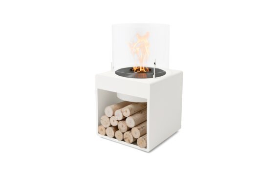 Pop 8L Designer Fireplace - Ethanol - Black / White / *Logs not included by EcoSmart Fire