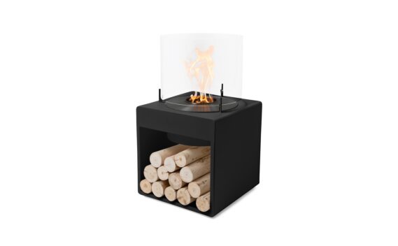 Pop 8L Designer Fireplace - Ethanol - Black / Black / *Logs not included by EcoSmart Fire