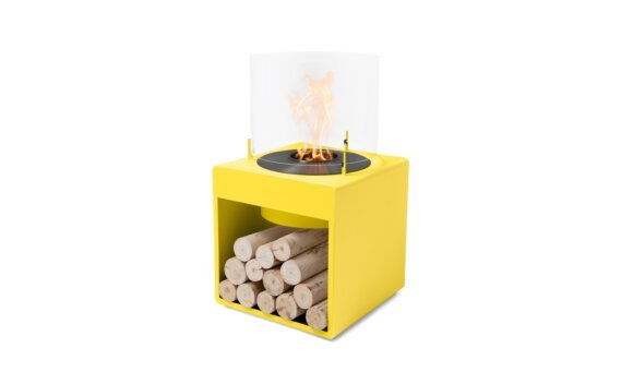Pop 8L Designer Fireplace - Ethanol - Black / Yellow / *Logs not included by EcoSmart Fire