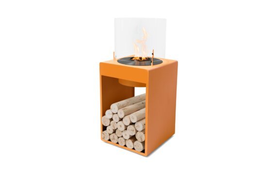 Pop 8T Designer Fireplace - Ethanol - Black / Orange / *Logs not included by EcoSmart Fire