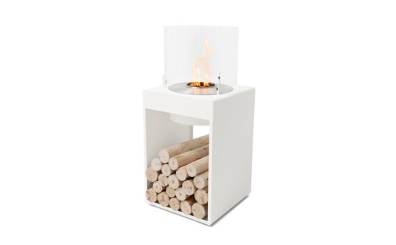 Pop 8T Designer Fireplace - Ethanol / White / *Logs not included by EcoSmart Fire