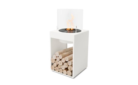 Pop 8T Designer Fireplace - Ethanol - Black / White / *Logs not included by EcoSmart Fire