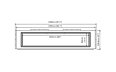 EL80 Electric Fireplace - Technical Drawing / Front by EcoSmart Fire